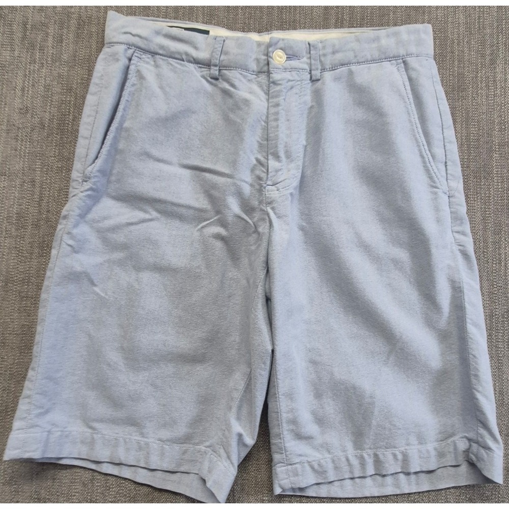 Polo Ralph Lauren Preston Shorts men's 30 blue chino cotton flat front 9" inseam